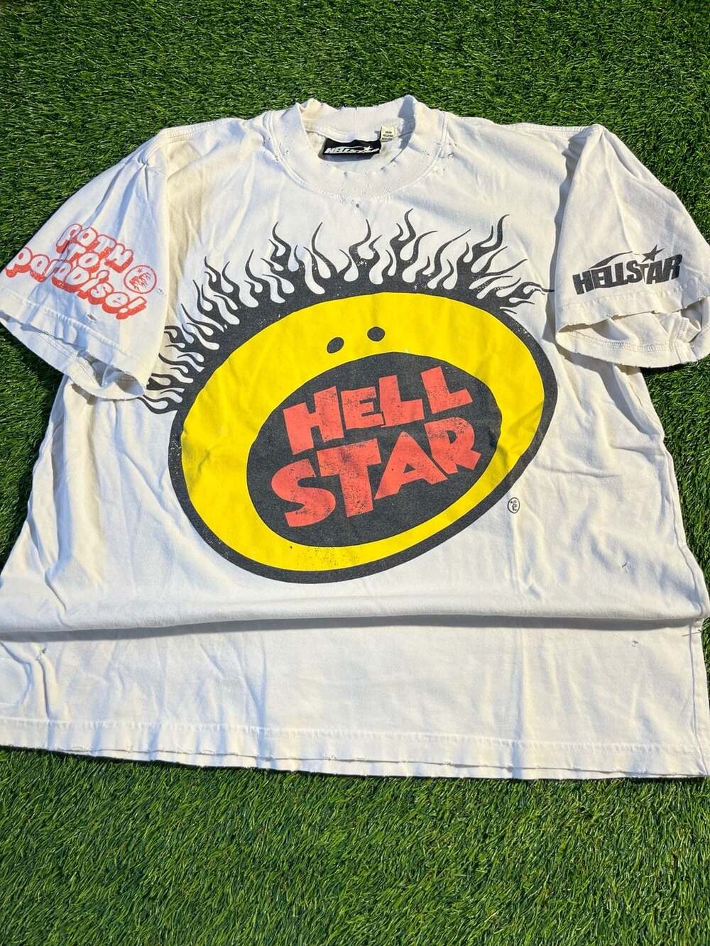 Hellstar Slime T-Shirt Size L Cream